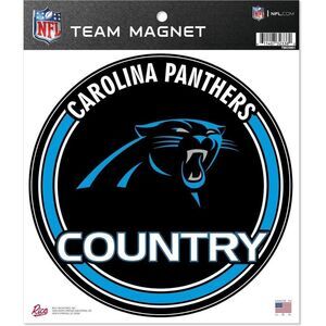 NFL Carolina Panthers Team Magnet heavy Gauge Magnetic‎ Vinyl - 8 in Magnet